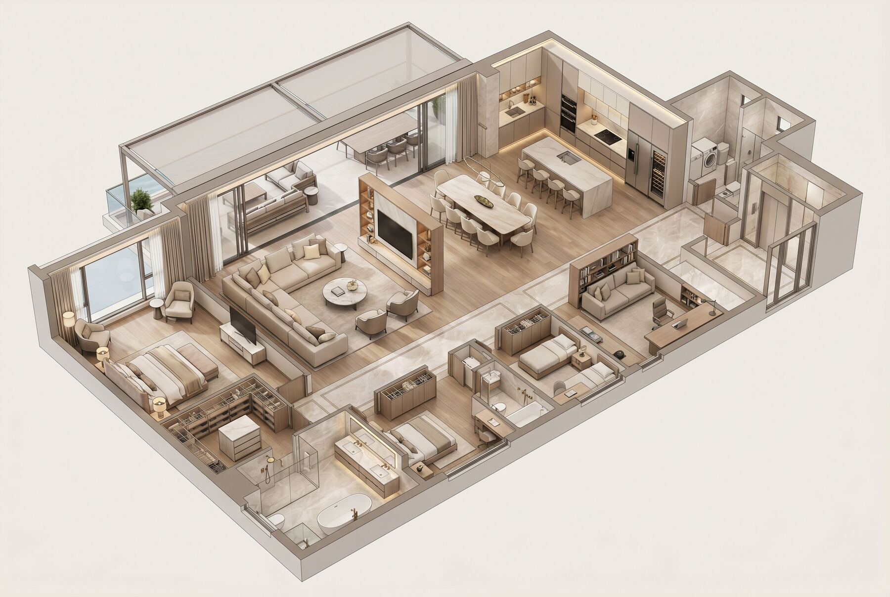 5 Bedroom penthouse floor plan
